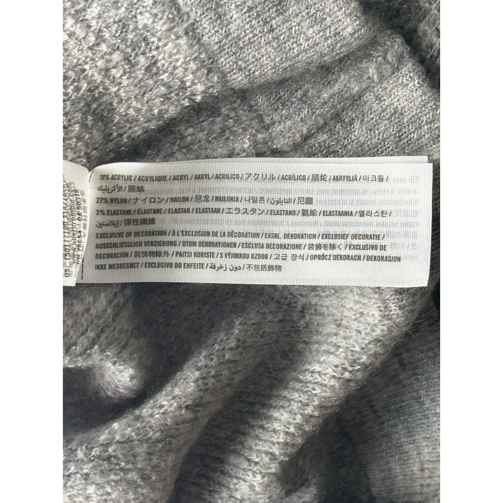 Abercrombie & Fitch Women L Sweater Grey Soft 1/4 Zip